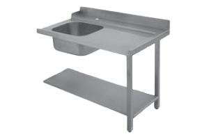 RM GASTRO - Stůl vstupní 80x75x85 levý s dřezem 40x50x25