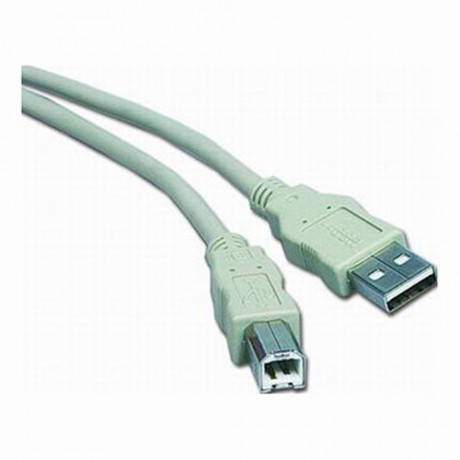 Kabel USB 2.0 A-B 2m, bílý/šedý