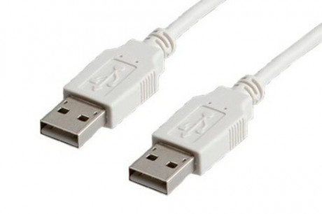 Kabel USB 2.0 A-A 4,5 m propojovací, bílý/šedý