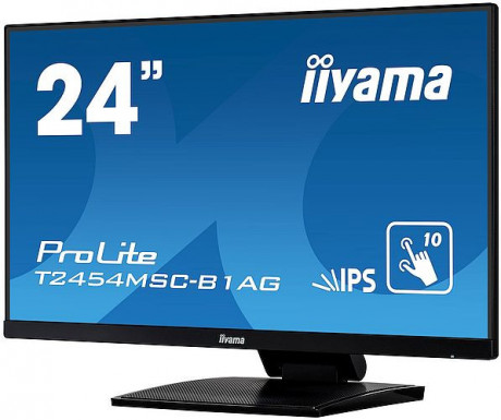 Dotykový monitor IIYAMA ProLite T2454MSC-B1AG, 24 IPS LED, PCAP, 4ms, 250cd/m2, USB, VGA/HDMI, AG, 