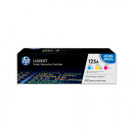 Toner HP CF373AM trojbalení CB541A + CB542A + CB543A - azurová, purpurová, žlutá (3x1400stran 5%)