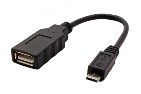 Redukce Value USB A(F) - microUSB B(M), OTG, 0,15m, černý