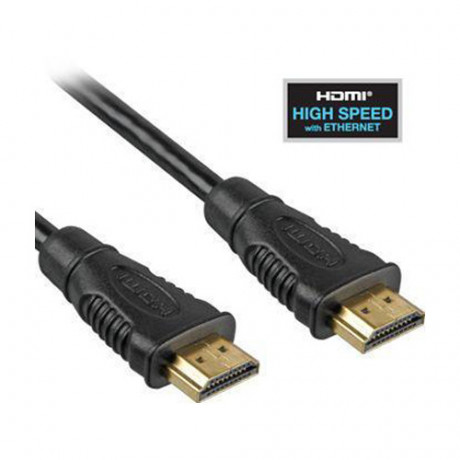 Kabel propojovací HDMI 1.4 s Ethernetem HDMI (M) - HDMI (M),  zlacené konektory, 2m