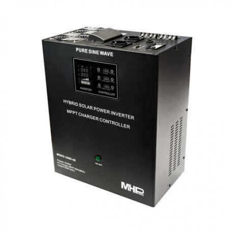 Napěťový měnič MHPower MSKD-3500-48 UPS, 3500W, čistý sinus, 48V, solární regulátor MPPT