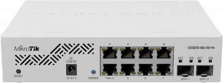 Switch Mikrotik CSS610-8G-2S+IN 8x GLan, 2x SFP+, 1x PoE In