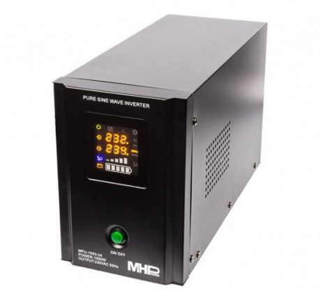 Napěťový měnič MHPower MPU-1050-24 24V/230V, 1050W, funkce UPS, čistý sinus