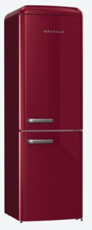 Gorenje ONRK619DR Řada Retro Volně stojící kombinovaná chladnička s mrazničkou, 194 x 60 x 66.1 cm, 