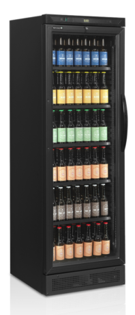 TEFCOLD CEV 425 BLACK L/H, Chladicí skříň prosklené levé dveře