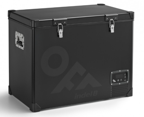 INDEL B TB100 STEEL BLACK OFF kompresorová autochladnička, 97L, 12/24V