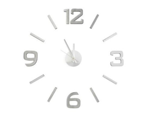 Samolepící hodiny G21 Classic Style, stříbrné 