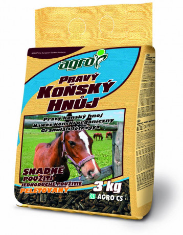 Hnojivo Agro  Pravý koňský hnůj 3 kg