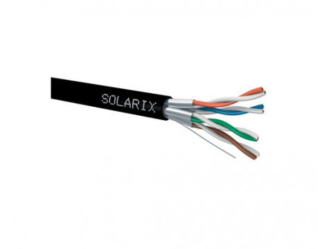 Kabel Solarix SXKD-6A-STP-PE STP kabel Cat 6A drát 500m venkovní - cívka