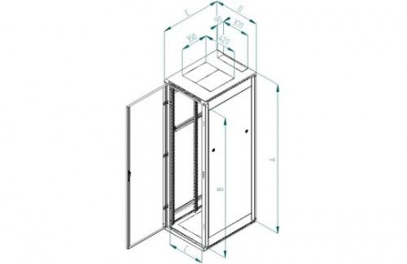 Rack Triton 19'' stojanový 18U/600x1000 prosklené dveře, šedý