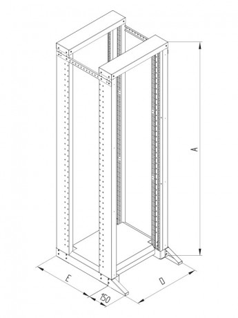 Rack Triton 19 stojan 37U dvoudílný 600x600