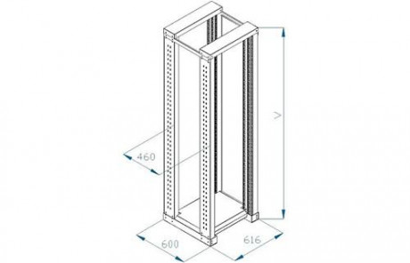 Rack Triton 19 stojan 32U dvoudílný 600x600