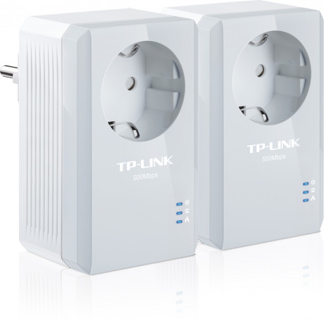 Powerline ethernet TP-Link TL-PA4010P KIT nano adaptér (500 Mbps), průch. zásuvka