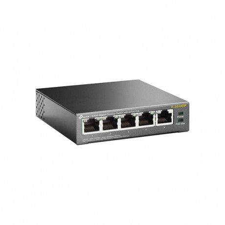 Switch TP-Link TL-SG1005P 5x GLAN, 4xPOE, 56W, kov