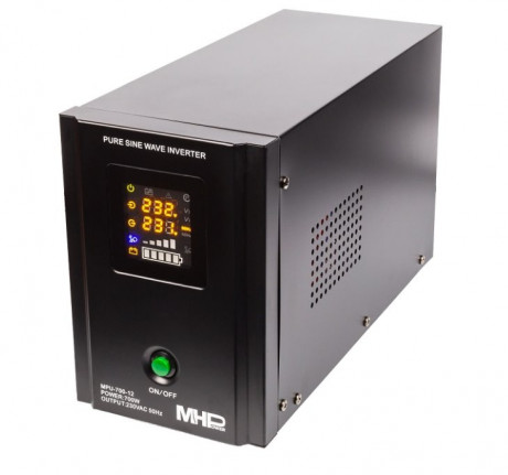 Napěťový měnič MHPower MPU-700-12 12V/230V, 700W, funkce UPS, čistý sinus