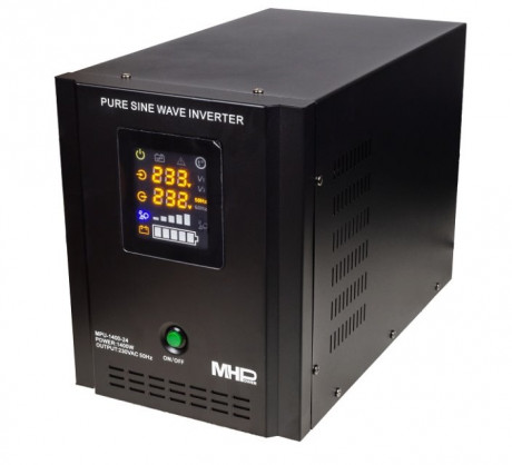 Napěťový měnič MHPower MPU-1400-24 24V/230V, 1400W, funkce UPS, čistý sinus