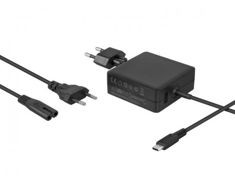 Adaptér Avacom nabíjecí pro notebooky USB Type-C 65W Power Delivery + USB A