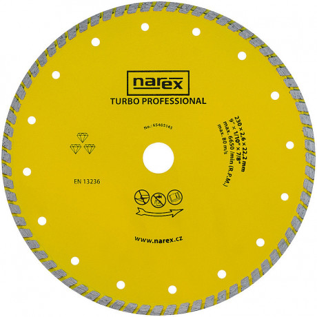 Diamantový kotouč Narex TURBO PROFESSIONAL 230 mm