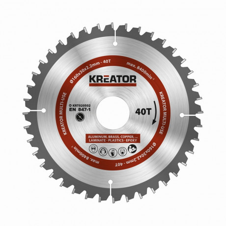 Pilový kotouč Kreator KRT020502 univerzální 160mm, 40T