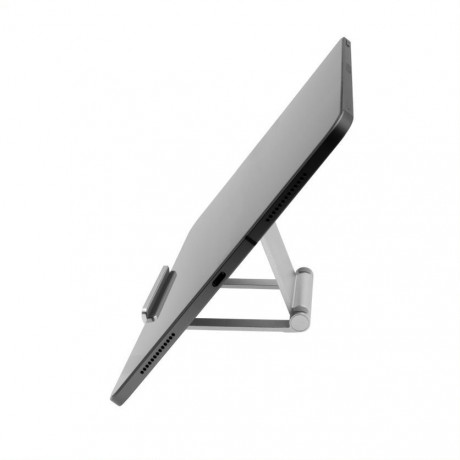 Stojánek FIXED Frame TAB na stůl pro mobilní telefony a tablety, hliníkový stříbrný