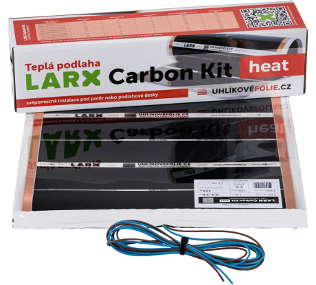 LARX Carbon Kit heat 234 W, topná fólie pro svépomocnou instalaci, délka 2,6 m, šířka 0,5 m