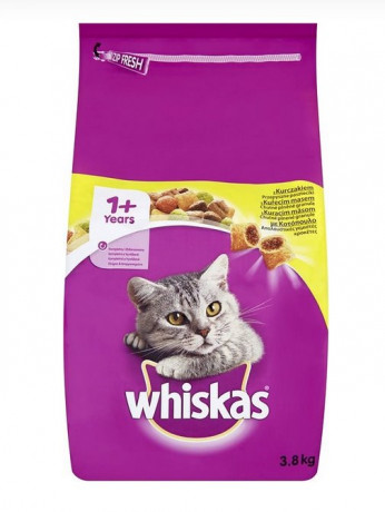 WHISKAS granule s kuřecím 3,8kg