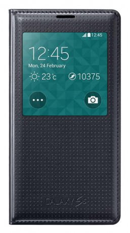 Samsung flipové pouzdro S-View EF-CG900B pro Samsung Galaxy S5 (SM-G900), Charcoal Black