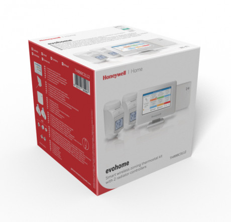 Honeywell Evohome Starter Set 2 Kotel CZ THR99C3112, Evohome Touch WiFi + 2x termohlavice HR92 + BDR