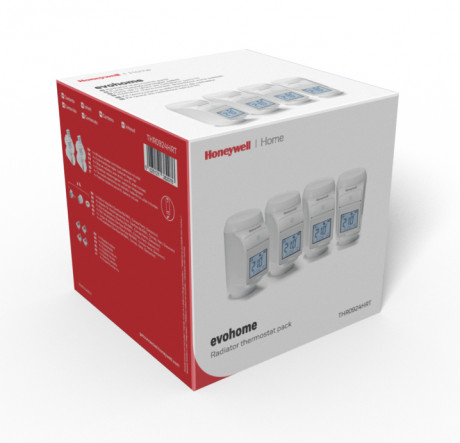 Honeywell Evohome THR0924HRT / 4x HR92, bezdrátová termostatická hlavice