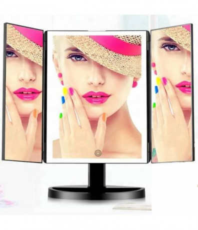 iMirror 3D Fascinate, kosmetické Make-Up zrcátko, třípanelové s LED Line osvětlením, černé