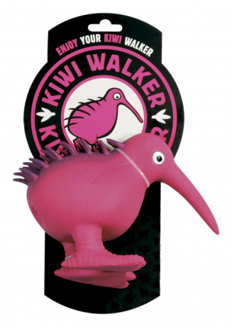 Kiwi Walker Latexová hračka pískací Kiwi, Velikost M 11,5 cm, Růžová