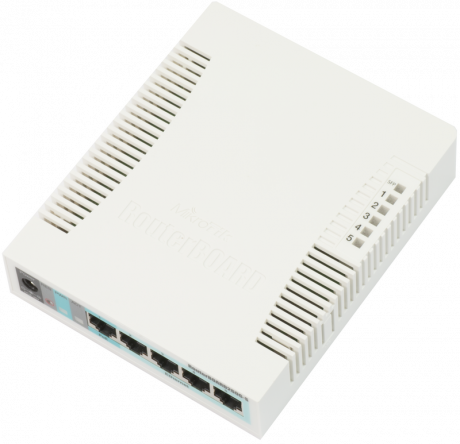 Switch Mikrotik RouterBOARD RB260GS 5-port Gigabit smart switch with SFP cage, SwOS, plastic case, P
