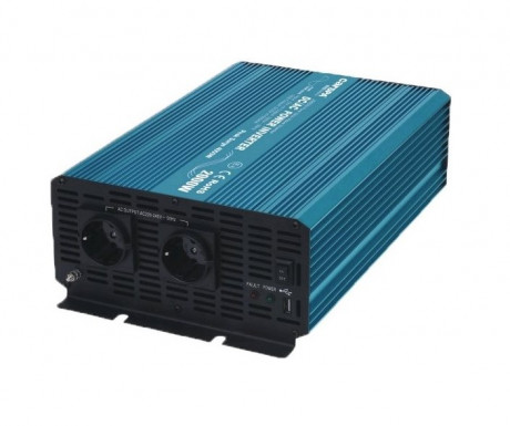 Napěťový měnič Carspa P2000U-24 24V/230V, 2000W, USB, čistý sinus