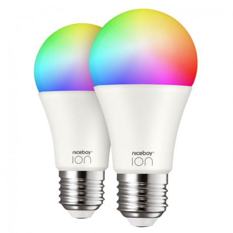 Chytrá žárovka Niceboy ION SmartBulb Color 9W - E27 SET 2 ks