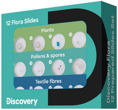 Příslušenství Discovery Flora 12 Prepared Slides Set - sada hotových preparátů