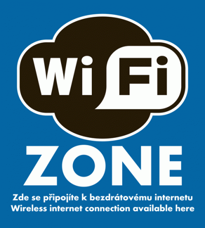 Samolepka Wi-Fi zone