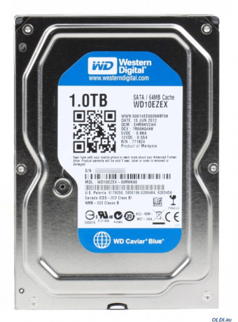 Disk Western Digital Blue 1TB, 3,5, SATAIII/600, 64MB, 7200RPM, IntelliSeek, Low Noise