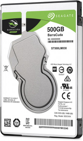 Disk Seagate BarraCuda 2.5 500GB, SATA III/600, 5.400RPM, 128MB