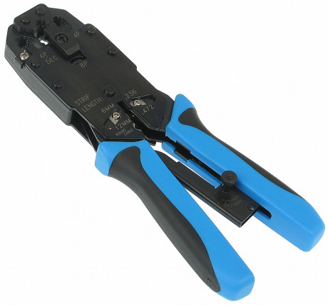 Kleště H-Tools HT-2008AR profesionální modulární krimpovací s ráčnou (RJ11,12,45)