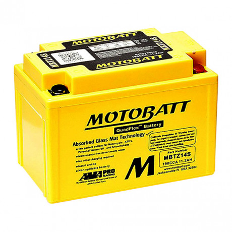 Baterie Motobatt MBTZ14S 11,2 Ah, 12 V, 4 vývody