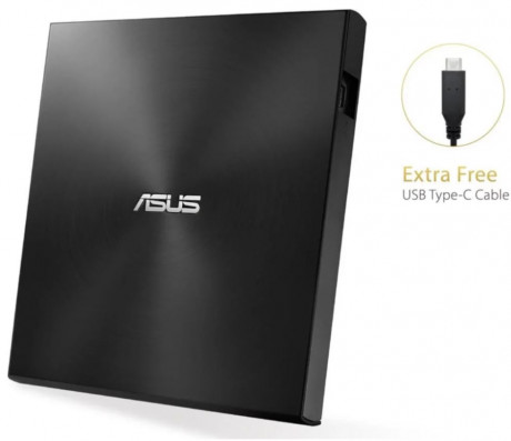 Mechanika Asus SDRW-08U9M-U externí, USB 2.0 a Typ-C, černá