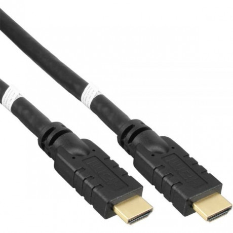 Kabel HDMI High Speed with Ethernet 30 m, se zesilovačem, 4K@60Hz, 3x stínění, M/M, zlacené konektor