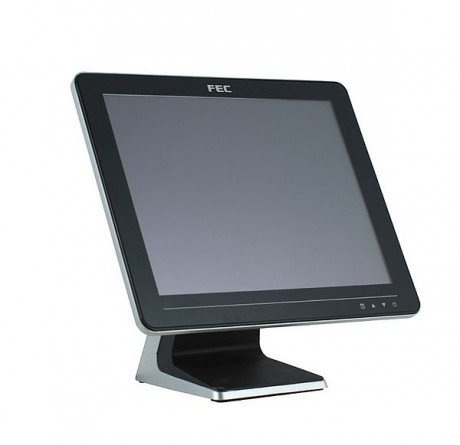 Dotykový monitor FEC AM-1015C, 15 LED LCD, PCAP (10-Touch), USB, VGA/DVI, bez rámečku, černo-stříbr