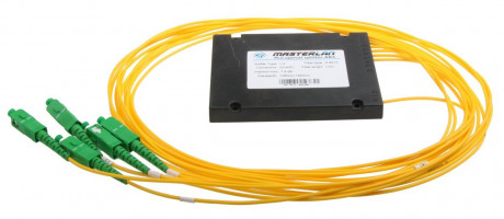 Splitter PLC optický -1x4, 1260-1650nm, ABS box, SC/APC, 1,5m