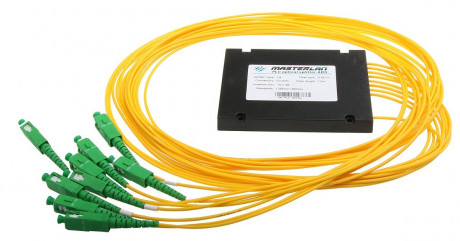 Splitter PLC optický -1x8, 1260-1650nm, ABS box, SC/APC, 1,5m