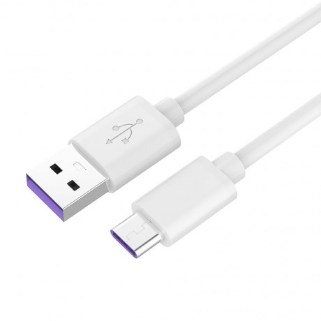 Kabel PremiumCord USB 3.1 C/M - USB 2.0 A/M super rychlé nabíjení 5A, 1m, bílý