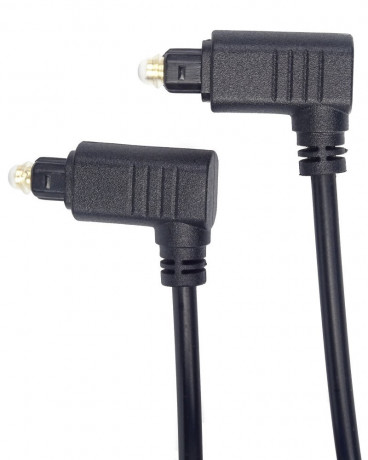 Optický kabel Toslink 90° - Toslink 90°, OD:4mm, 1m